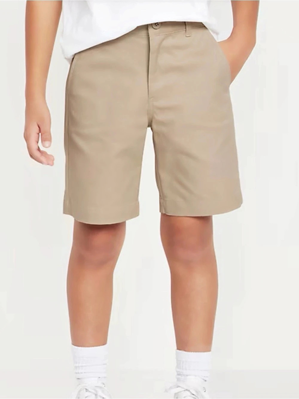 Old Navy Boy’s Built-In Flex Knee-Length Twill Chino Shorts Brown 18 New
